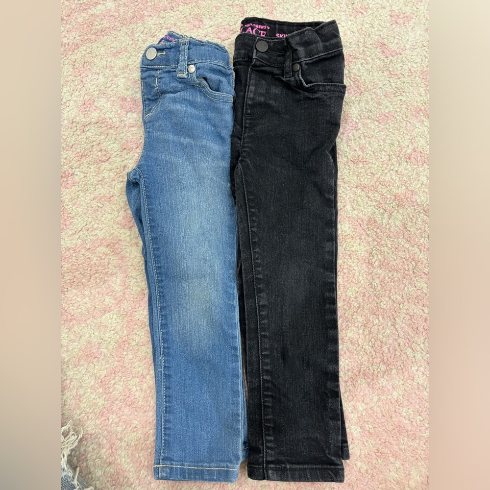Children’s Place 2 Pack | Toddler Girl | 3T | Blue & Black Denim